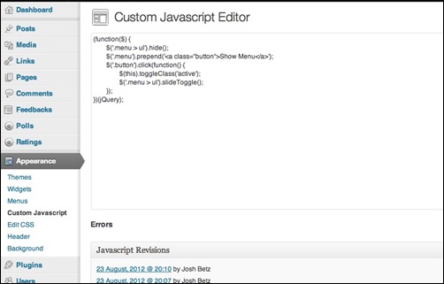 custom-javascrip-editor