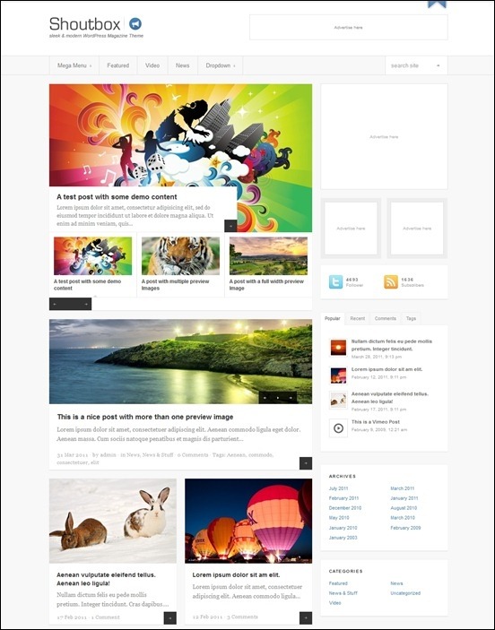 shoutbox theme