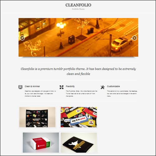 cleanfolio tumblr theme
