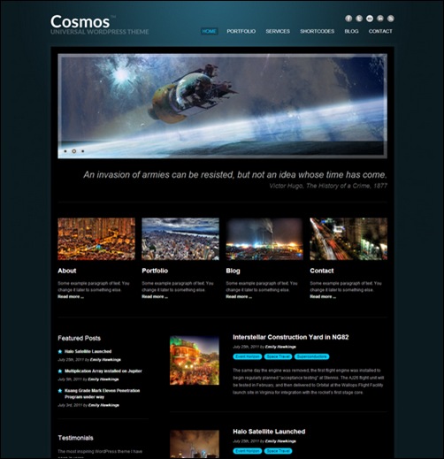 cosmos-creative-dark-wordpress-theme
