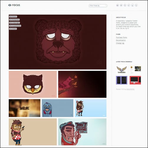 focus tumblr theme