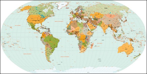 la cartoteca world map vector