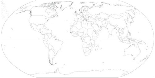 oval digital world map vector