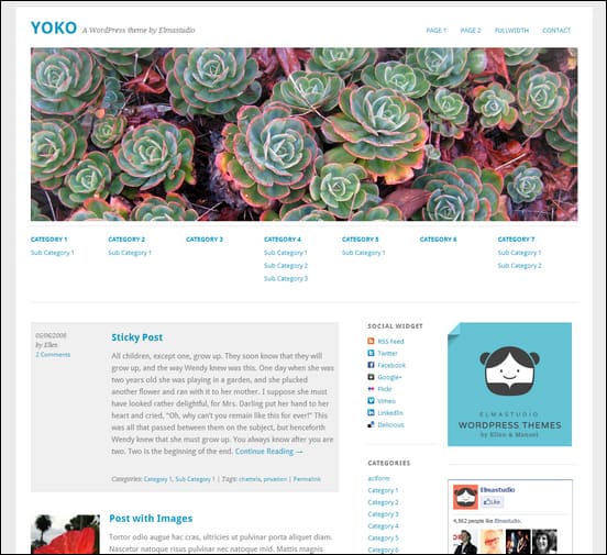 yoko white wordpress theme