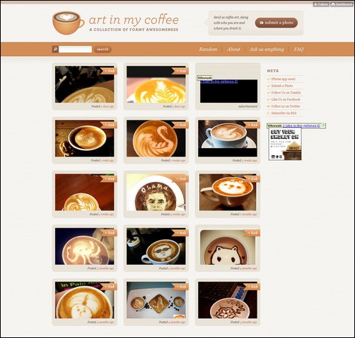 Art In My Coffee Creative Tumblr Blog Designs