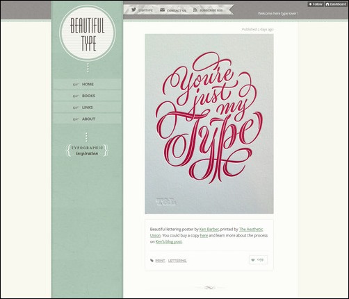 Beautiful Type Creative Tumblr Blog Designs