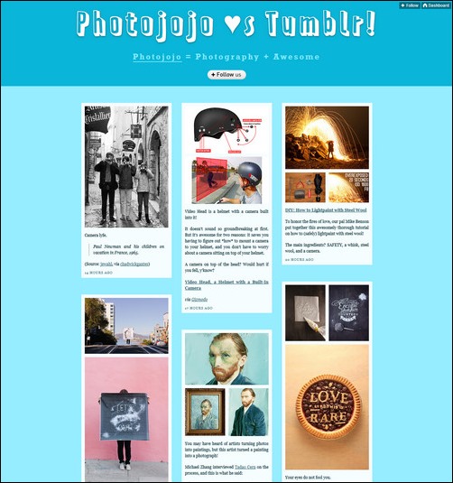 Photojojo Creative Tumblr Blog Designs