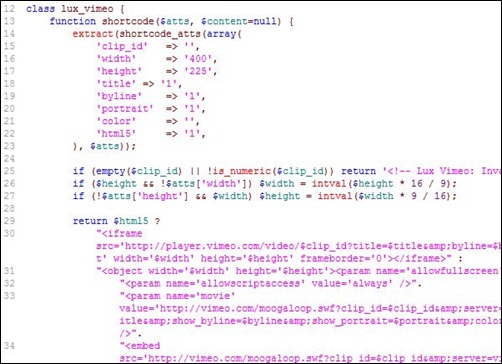 Simple Vimeo Shortcode