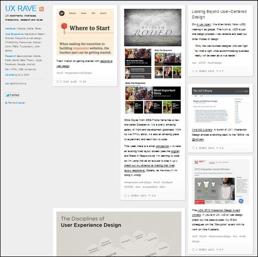 UX Rave Creative Tumblr Blog Designs