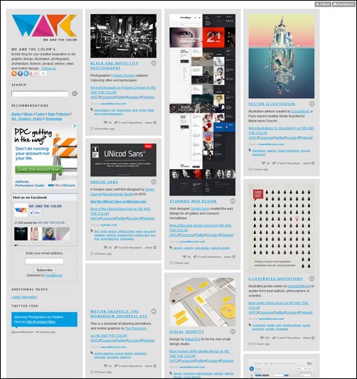 We and the Color Creative Tumblr Blog Designs
