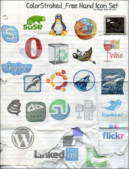 freehand-color-stroked-icon-pack-