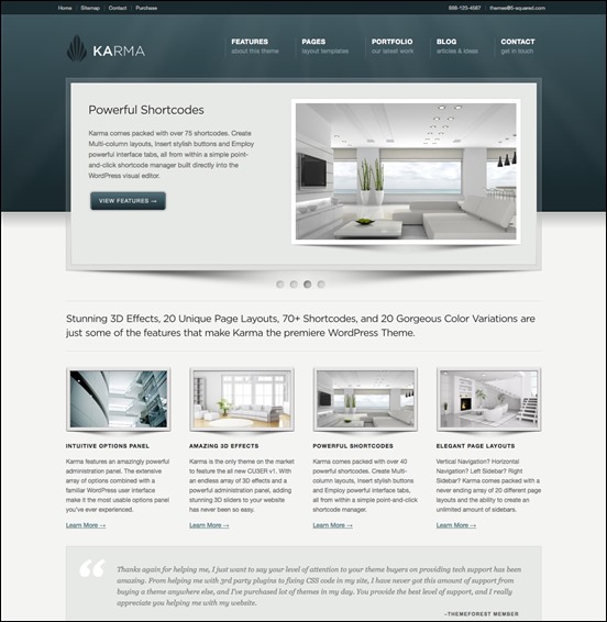 Karma wordpress theme