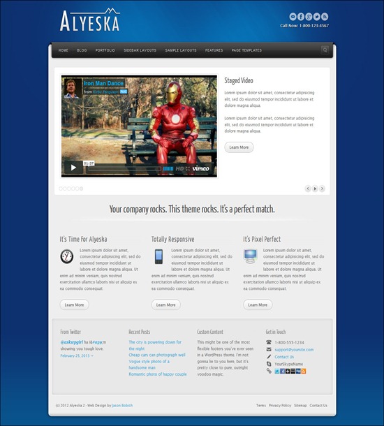Alyeska Responsive WordPress Theme