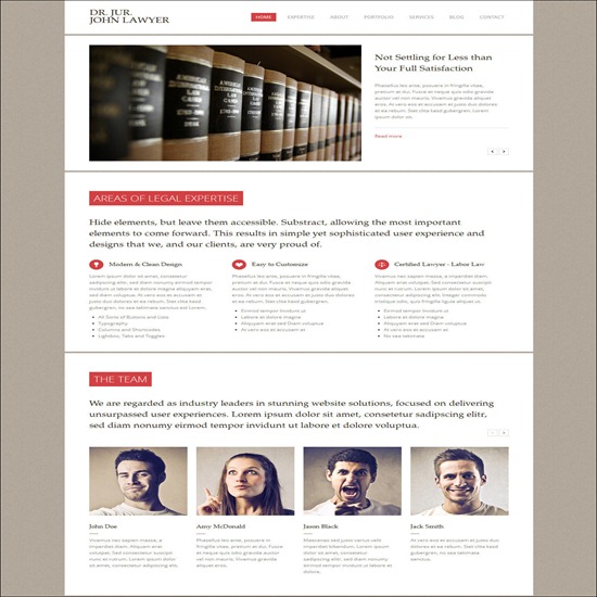 Dr. Lawyer – Responsive HTML5 One-Page Theme