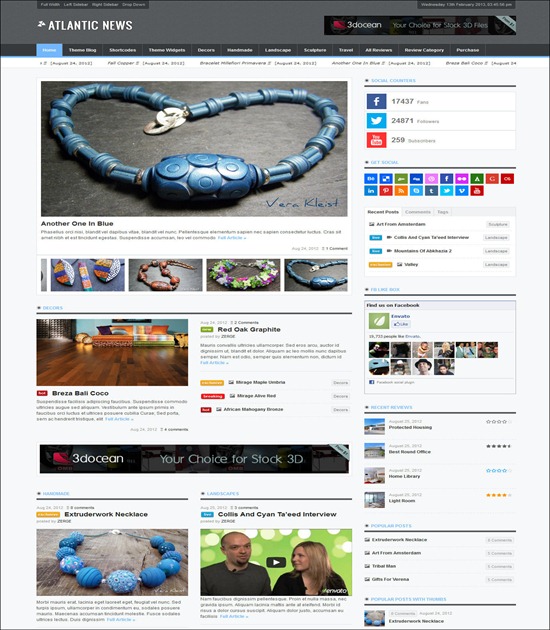 Atlantic News - Responsive WordPress Magazine Blog