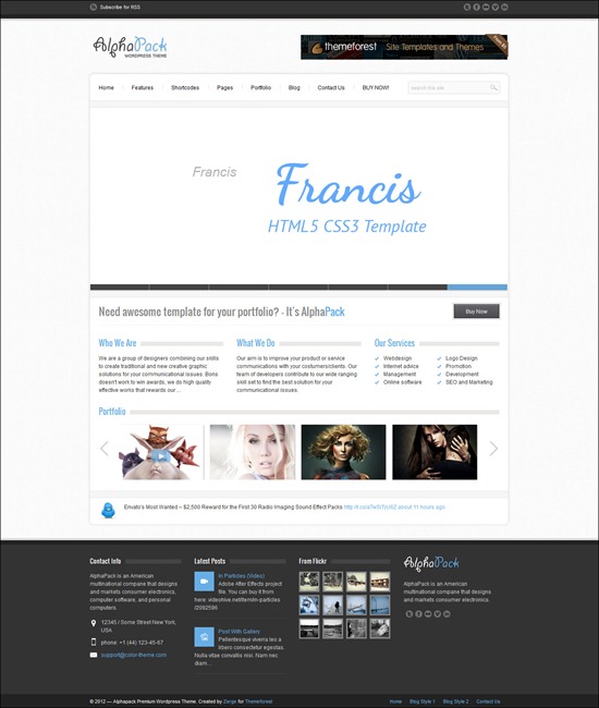 Alphapack - Premium WordPress Theme