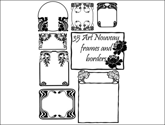 35-art-nouveau-frame-brushes