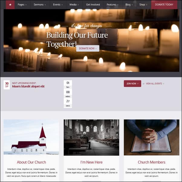 Candidate - Political/Nonprofit/Church WordPress Theme