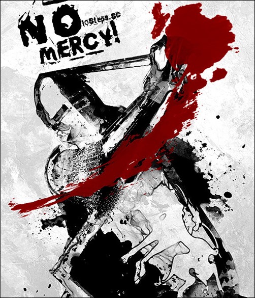 Create an Ink Splattering Knight Composition