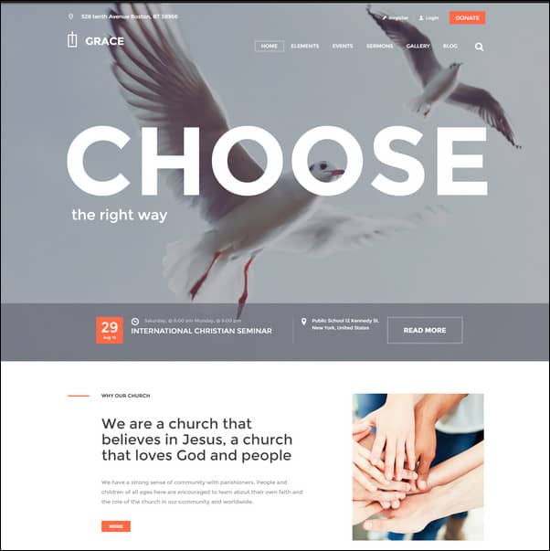 Grace - Church & Religion WordPress Theme