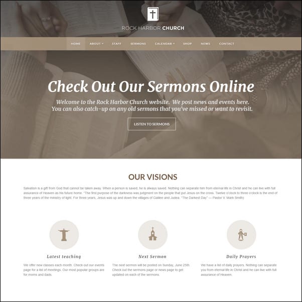Rock Harbor - Church WordPress Theme