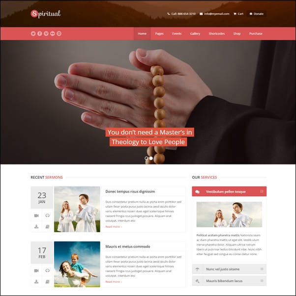 Spiritual - Church WordPress Theme (Responsive)