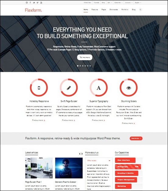 Flexform - Retina Responsive Multi-Purpose Theme