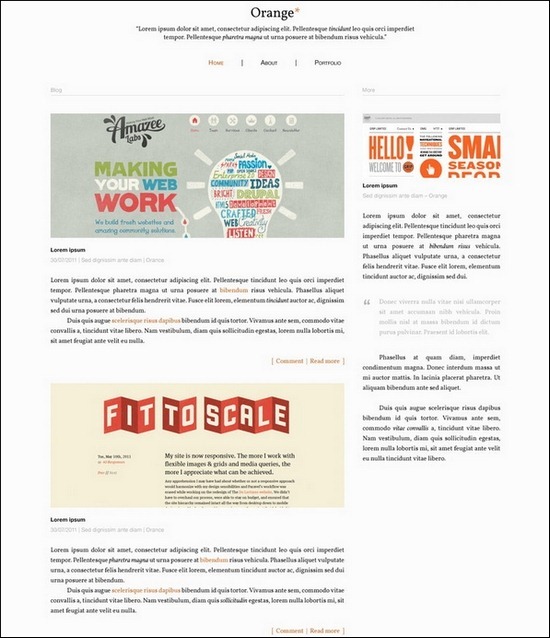 orange-blog-template