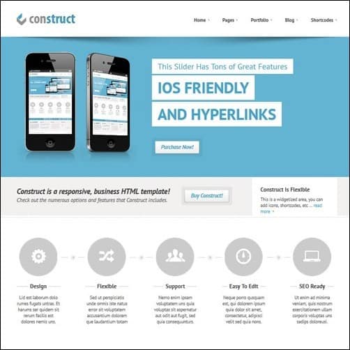 Construct business website template