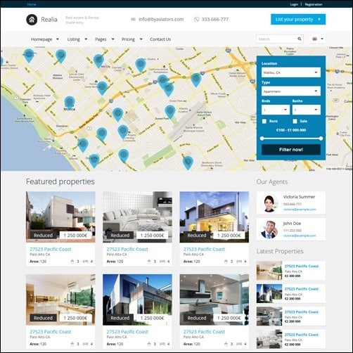 Realia business website template