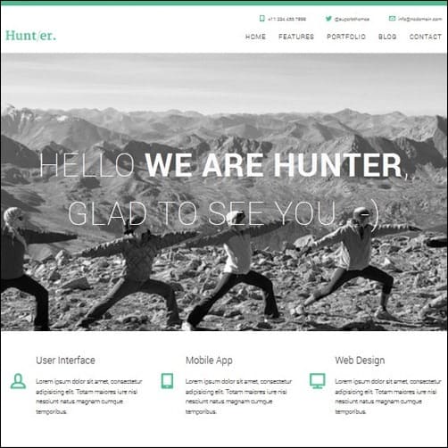 Hunter WordPress Business Themes