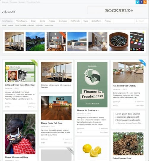 064 WordPress masonry theme