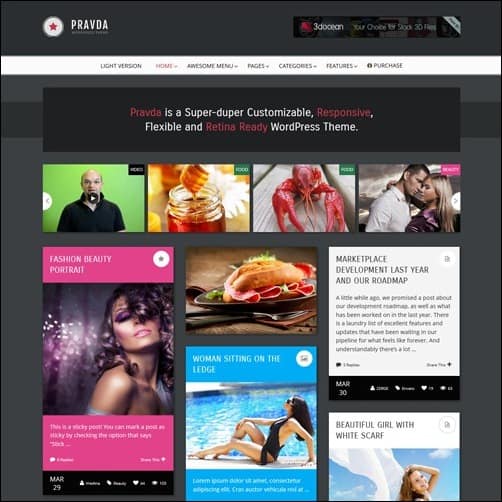 066 WordPress masonry theme