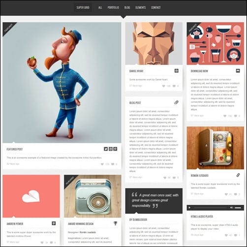 071 WordPress masonry theme
