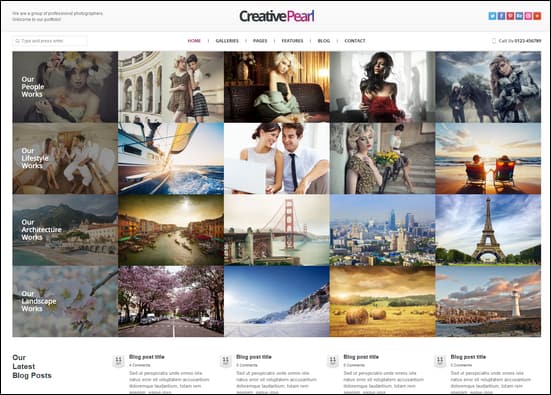 CreativePearl - Photography Responsive