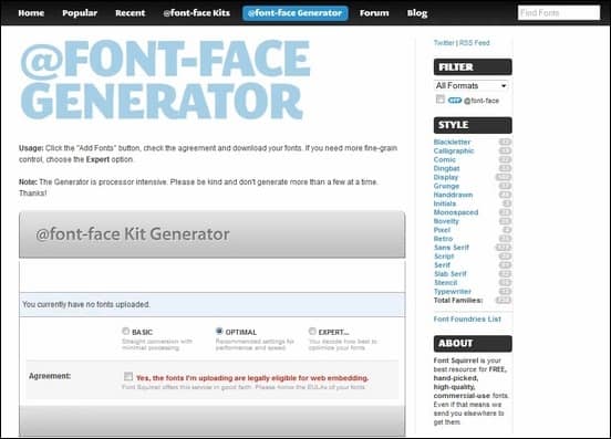 font-face-generator
