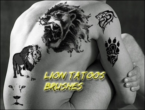 lion-tattoos-brushes