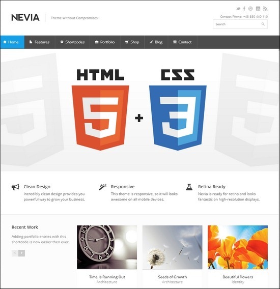Nevia - Responsive Multi-Purpose WordPress Theme