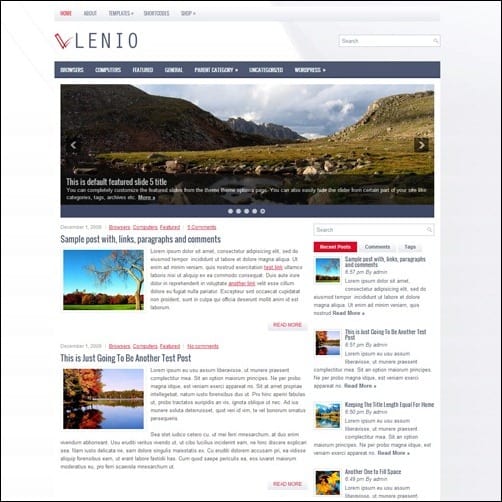 lenio free wordpress theme