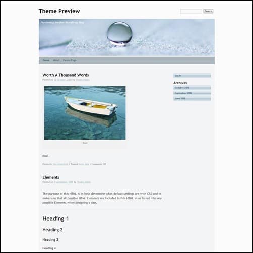 silver free wordpress theme
