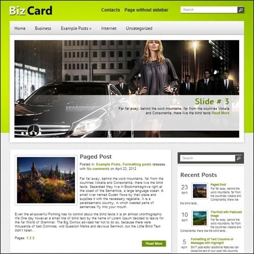 bizcard-free-theme