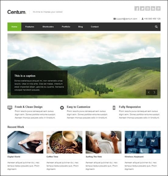 Centum responsive theme