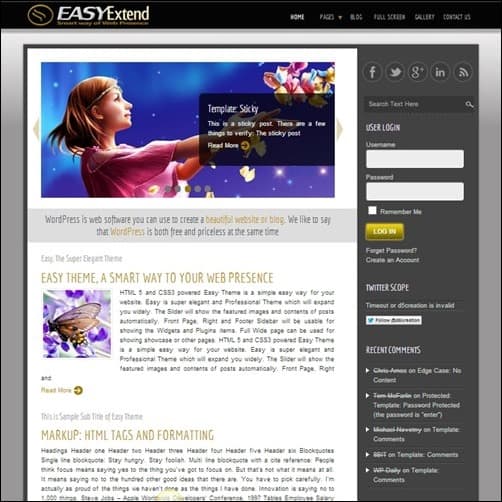 easy-theme free wordpress theme