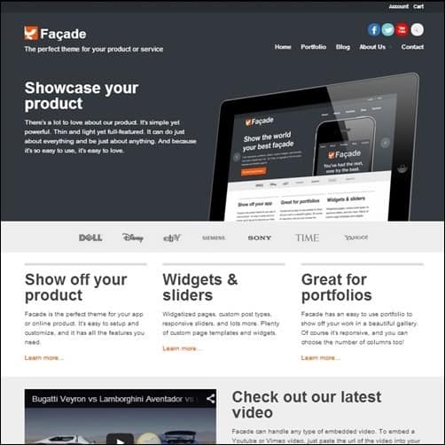 facade free wordpress theme