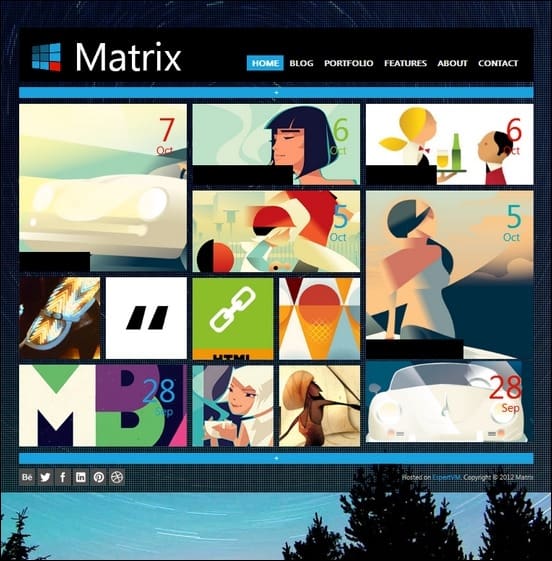 matrix is a cool metro inspire wordpress theme 