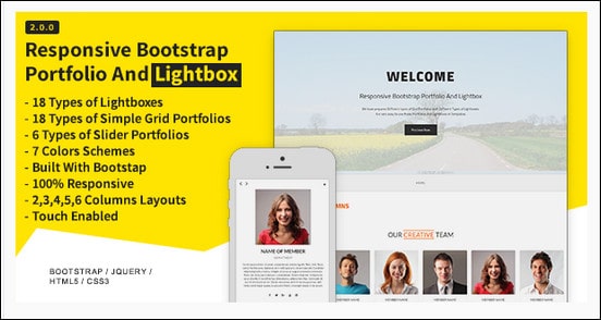 Responsive Bootstrap Portfolio And Lightbox