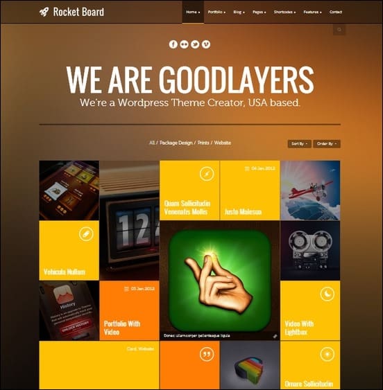 rocket board an awesome metro styled theme for wordpress