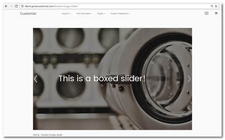 customizr image slider