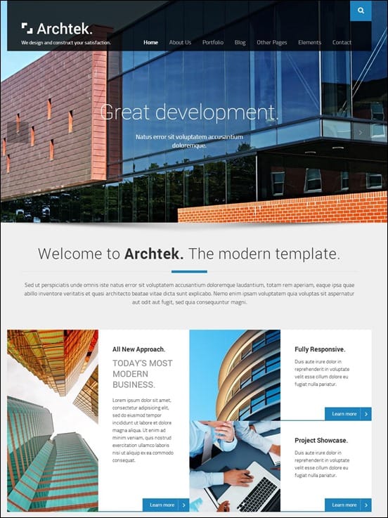 Archtek - Responsive Modern HTML Template