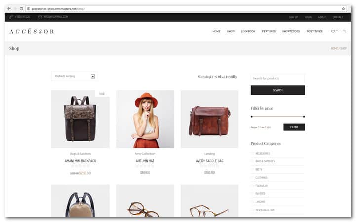 Accessories Shop - Online Store, WooCommece & Shopping WordPress Theme